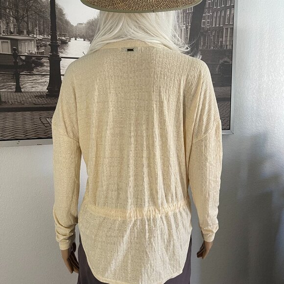 NEW O'Neill Summer Cardigan M yellow vest top! - Picture 4 of 8